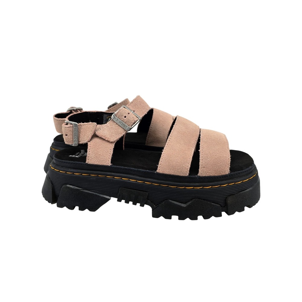 Dr. Martens Mattison 2S Peach Suede Platform Sandals Pink Women  39 Lug Sole